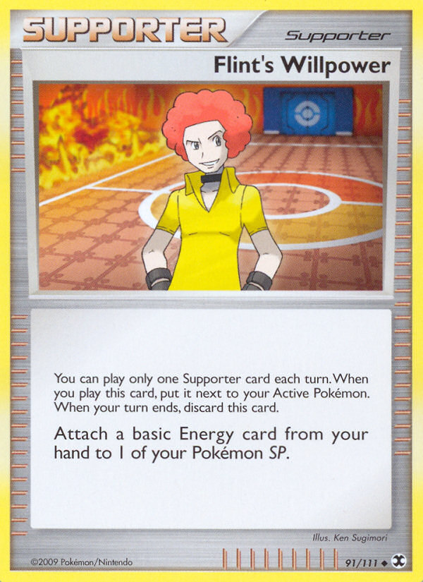 Pokemon | Flint's Willpower (91/111) [Platinum: Rising Rivals] | The Nerd Merchant