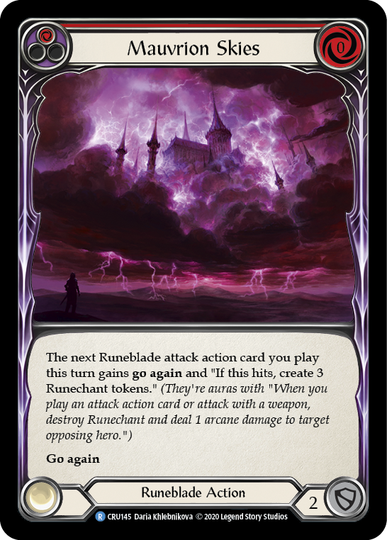 Flesh and Blood TCG | Mauvrion Skies (Red) [CRU145] (Crucible of War)  1st Edition Normal | The Nerd Merchant