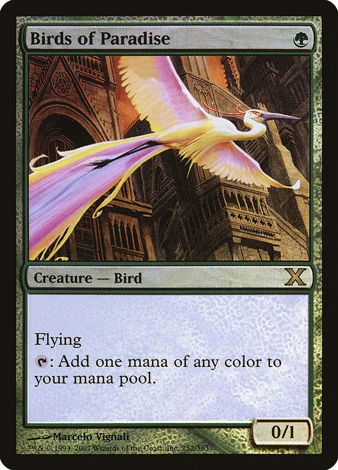 Magic | Birds of Paradise (Premium Foil) [Tenth Edition] | The Nerd Merchant