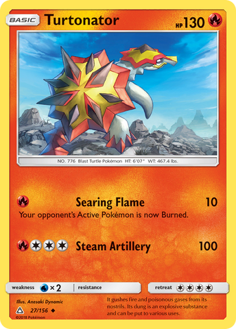 Pokemon | Turtonator (27/156) [Sun & Moon: Ultra Prism] | The Nerd Merchant