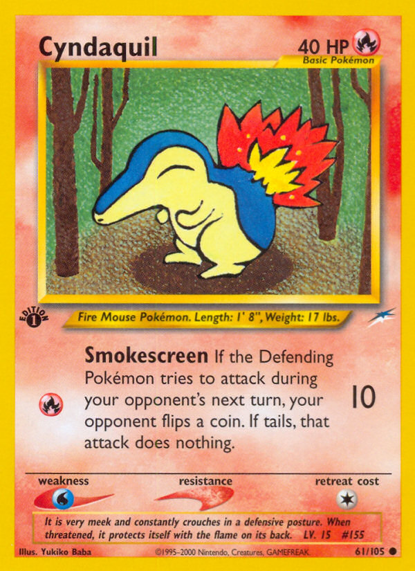Pokemon | Cyndaquil (61/105) [Neo Destiny 1st Edition] | The Nerd Merchant