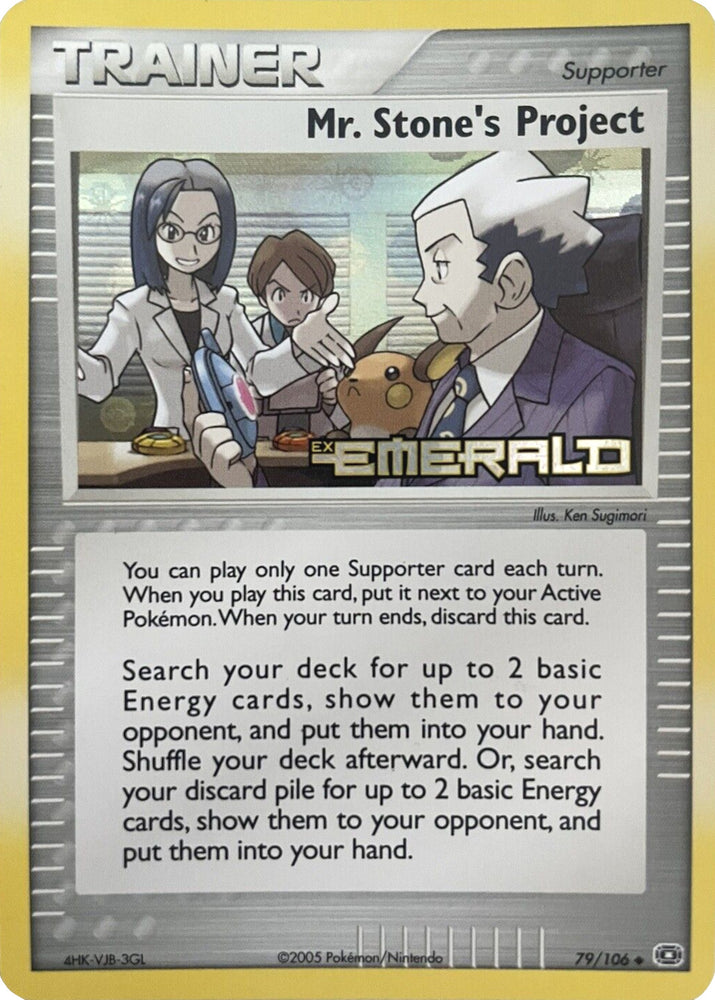 Pokemon | Mr. Stone's Project (79/106) (Stamped) [EX: Emerald] | The Nerd Merchant