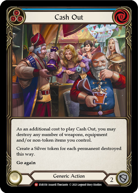 Flesh and Blood TCG | Cash Out [EVR158] (Everfest)  1st Edition Rainbow Foil | The Nerd Merchant