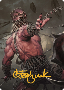 Magic | Chain Devil Art Card (Gold-Stamped Signature) [Commander Legends: Battle for Baldur's Gate Art Series] | The Nerd Merchant