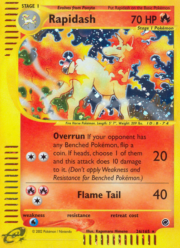 Pokemon | Rapidash (26/165) [Expedition: Base Set] | The Nerd Merchant