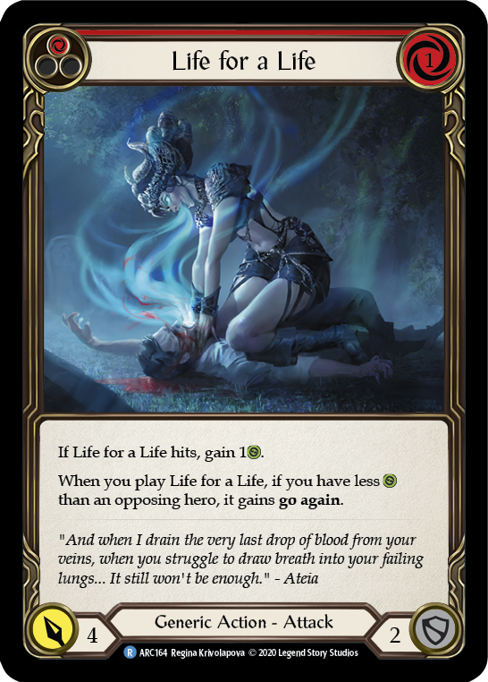 Flesh and Blood TCG | Life for a Life (Red) [U-ARC164] (Arcane Rising Unlimited)  Unlimited Normal | The Nerd Merchant