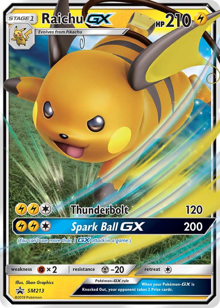 Pokemon | Raichu GX (SM213) [Sun & Moon: Black Star Promos] | The Nerd Merchant