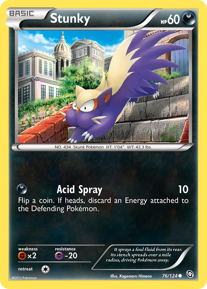 Pokemon | Stunky (76/124) [Black & White: Dragons Exalted] | The Nerd Merchant