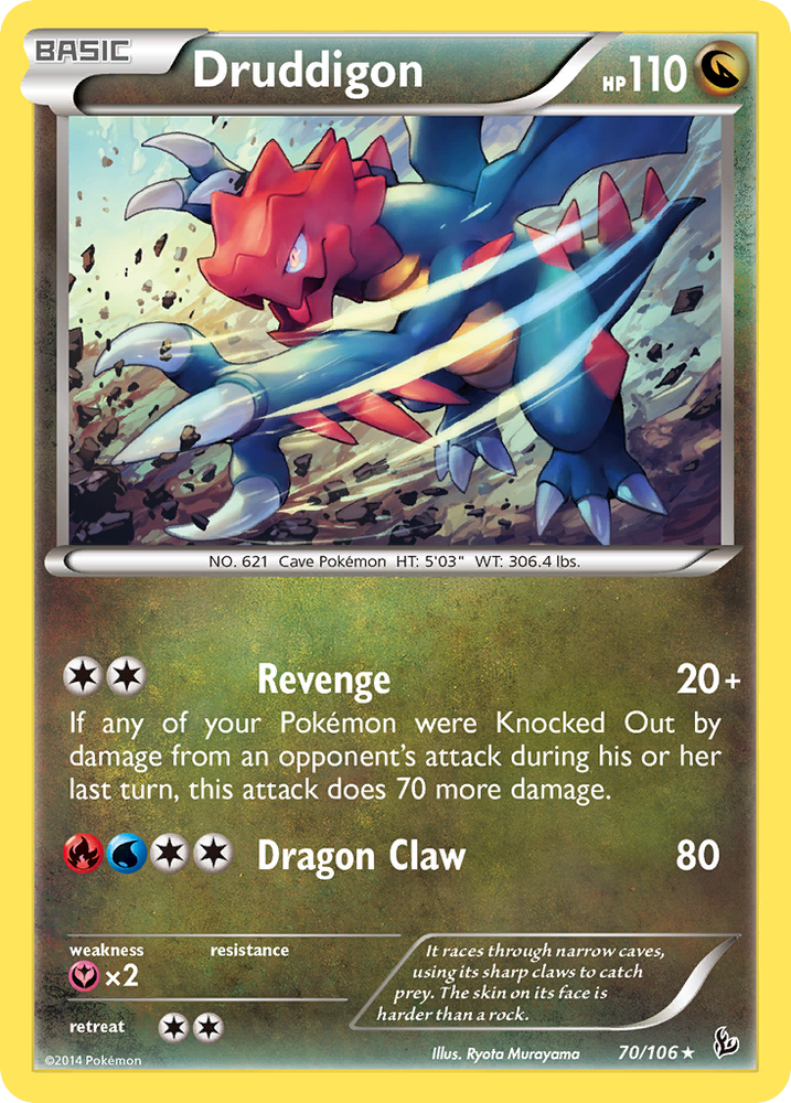 Pokemon | Druddigon (70/106) [XY: Flashfire] | The Nerd Merchant