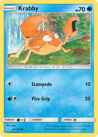 Pokemon | Krabby (46/214) [Sun & Moon: Unbroken Bonds] | The Nerd Merchant