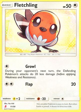 Pokemon | Fletchling (11/30) [Sun & Moon: Trainer Kit - Lycanroc] | The Nerd Merchant