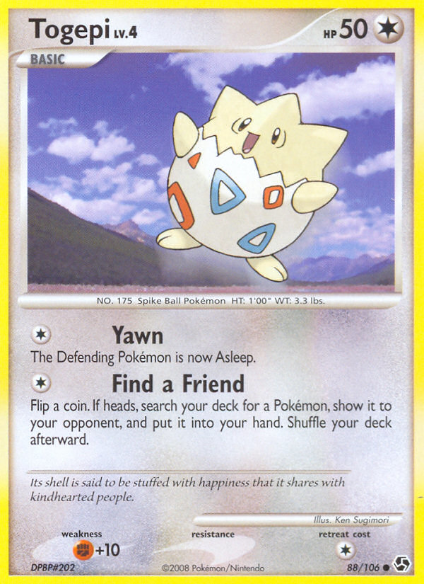 Pokemon | Togepi (88/106) [Diamond & Pearl: Great Encounters] | The Nerd Merchant