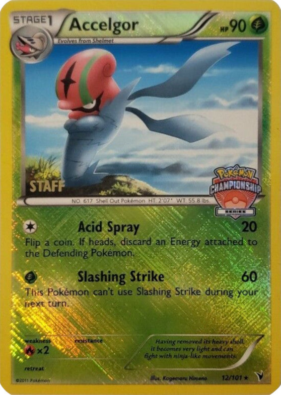 Pokemon | Accelgor (12/101) (Championship Series) (Staff) [Black & White: Noble Victories] | The Nerd Merchant