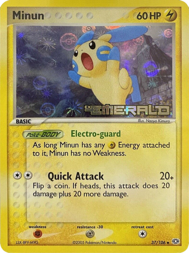 Pokemon | Minun (37/106) (Stamped) [EX: Emerald] | The Nerd Merchant