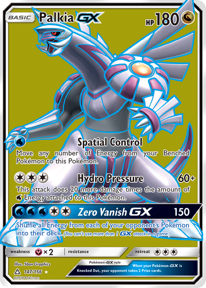 Pokemon | Palkia GX (147/156) [Sun & Moon: Ultra Prism] | The Nerd Merchant