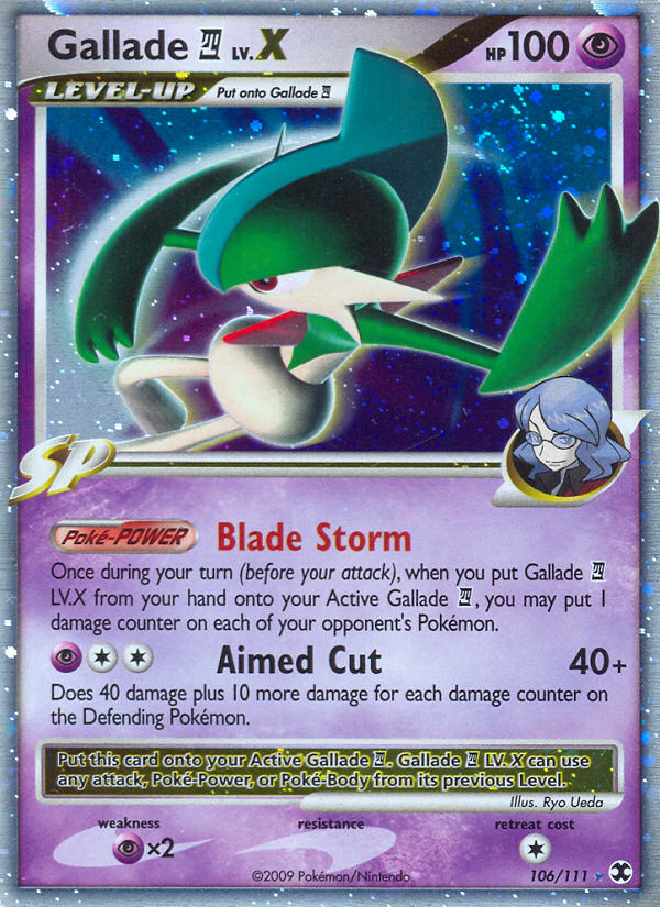 Pokemon | Gallade LV.X (106/111) [Platinum: Rising Rivals] | The Nerd Merchant