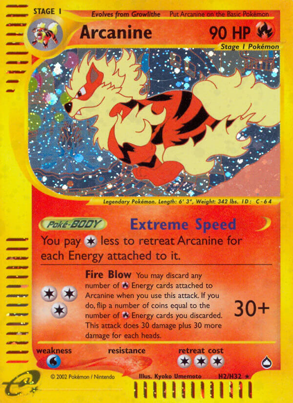 Pokemon | Arcanine (H2/H32) [Aquapolis] | The Nerd Merchant