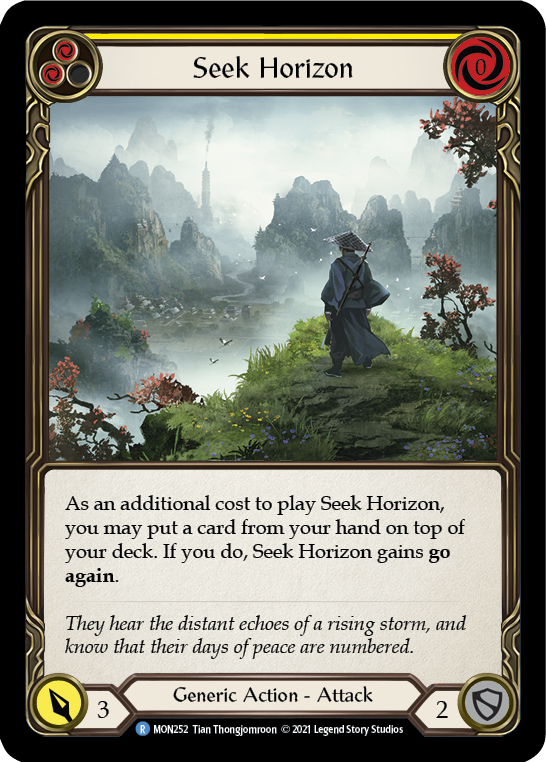 Flesh and Blood TCG | Seek Horizon (Yellow) [MON252-RF] (Monarch)  1st Edition Rainbow Foil | The Nerd Merchant
