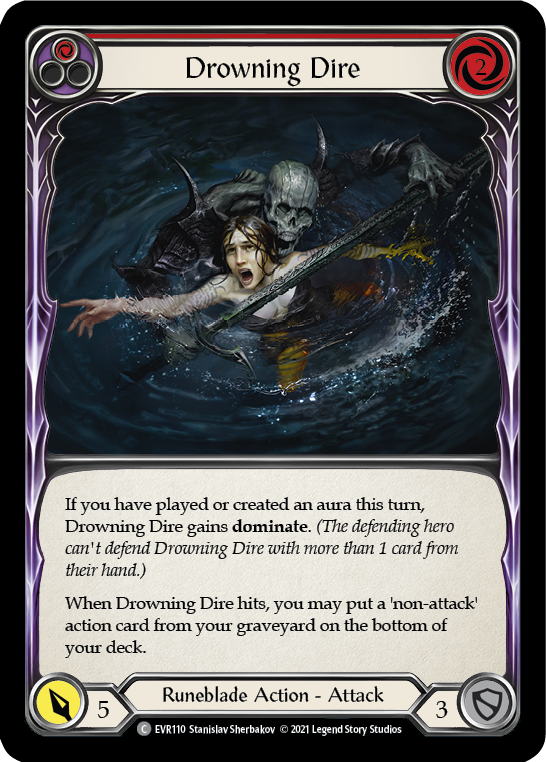 Flesh and Blood TCG | Drowning Dire (Red) [EVR110] (Everfest)  1st Edition Rainbow Foil | The Nerd Merchant