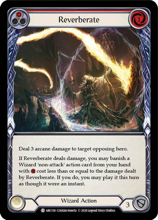 Flesh and Blood TCG | Reverberate (Red) [U-ARC138] (Arcane Rising Unlimited)  Unlimited Rainbow Foil | The Nerd Merchant