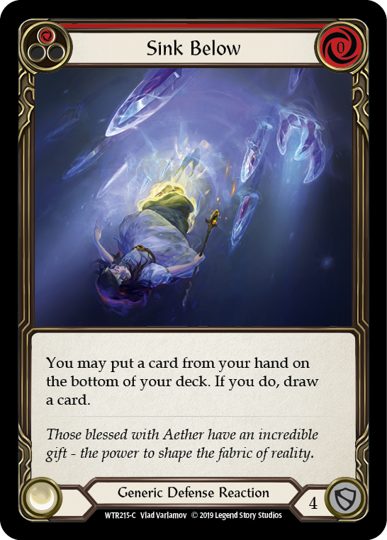 Flesh and Blood TCG | Sink Below (Red) [WTR215-C] (Welcome to Rathe)  Alpha Print Rainbow Foil | The Nerd Merchant