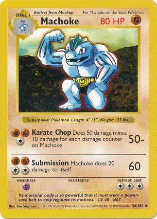 Pokemon | Machoke (34/102) [Base Set Shadowless Unlimited] | The Nerd Merchant