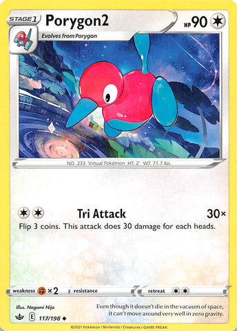 Pokemon | Porygon2 (117/198) [Sword & Shield: Chilling Reign] | The Nerd Merchant