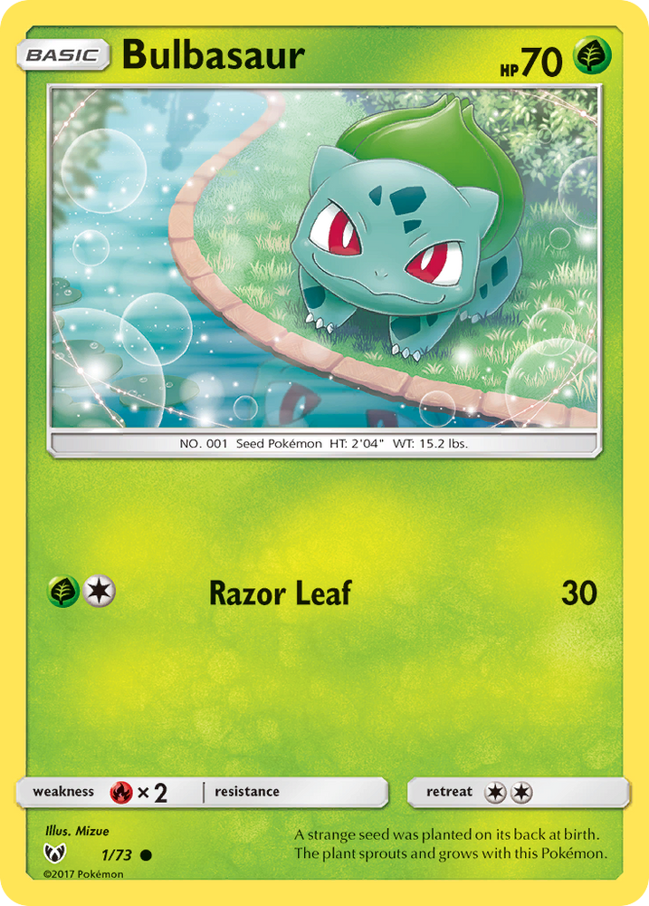 Pokemon | Bulbasaur (1/73) [Sun & Moon: Shining Legends] | The Nerd Merchant