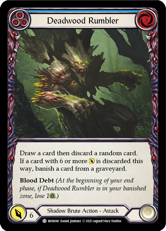 Flesh and Blood TCG | Deadwood Rumbler (Blue) [MON140] (Monarch)  1st Edition Normal | The Nerd Merchant