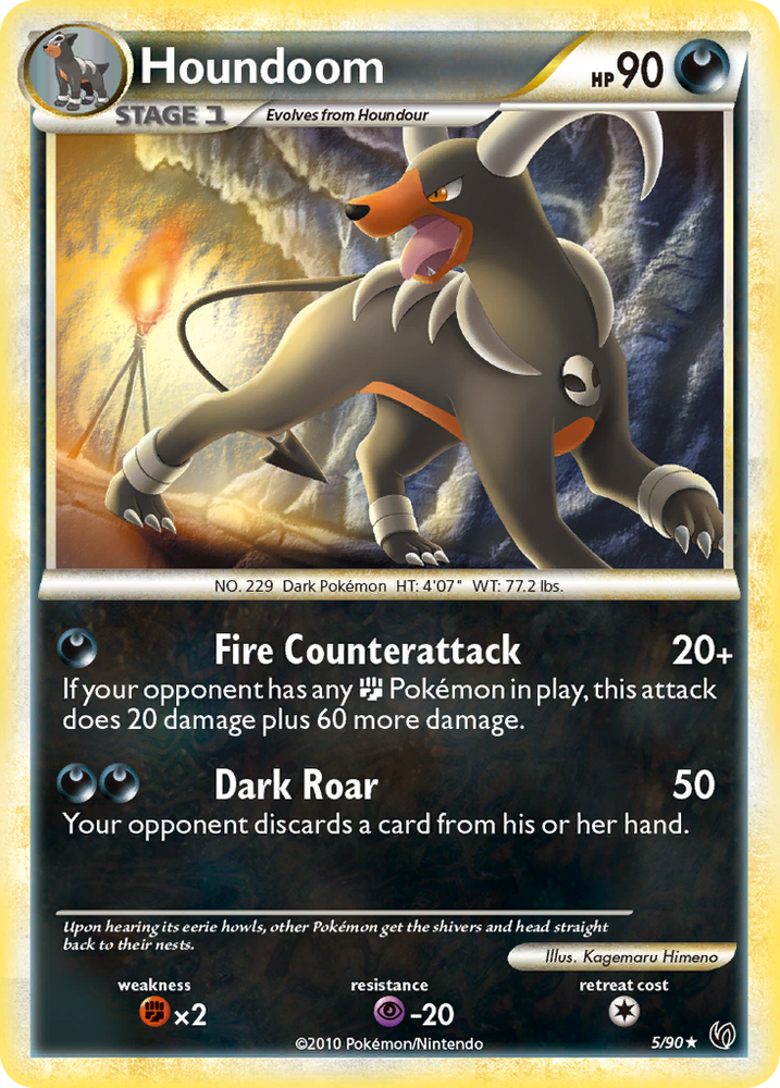 Pokemon | Houndoom (5/90) [HeartGold & SoulSilver: Undaunted] | The Nerd Merchant