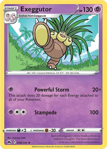 Pokemon | Exeggutor (058/159) [Sword & Shield: Crown Zenith] | The Nerd Merchant