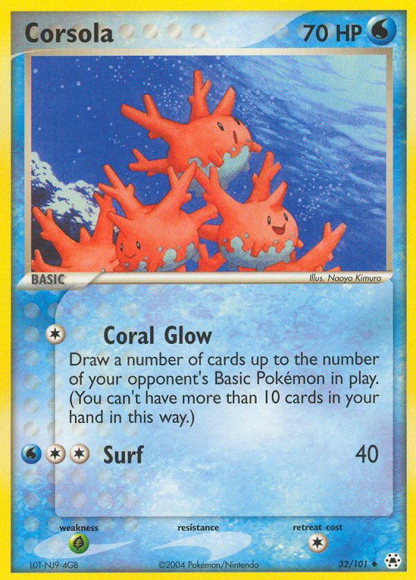 Pokemon | Corsola (32/101) [EX: Hidden Legends] | The Nerd Merchant