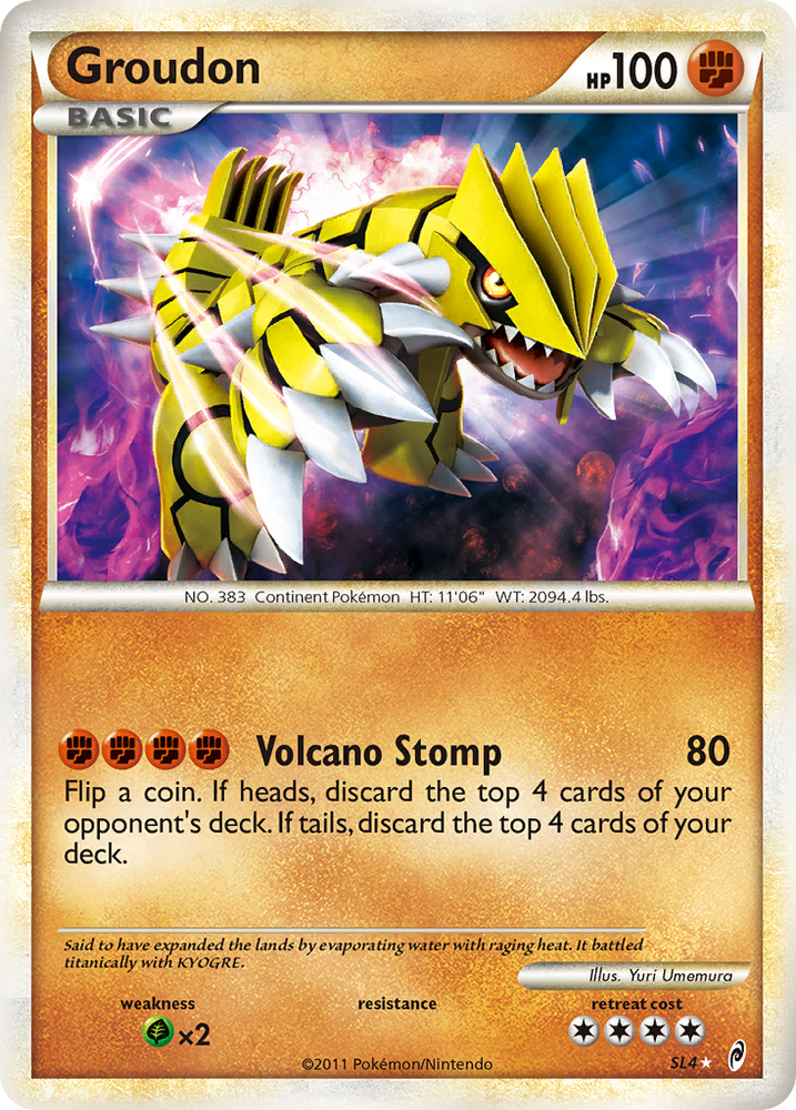 Pokemon | Groudon (SL4) [HeartGold & SoulSilver: Call of Legends] | The Nerd Merchant