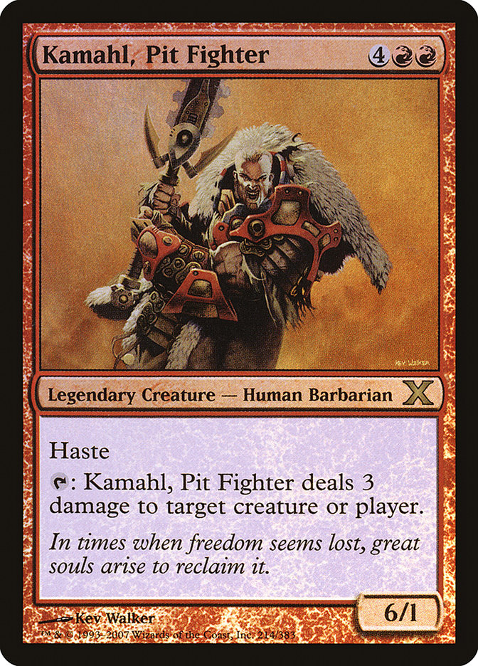 Magic | Kamahl, Pit Fighter (Premium Foil) [Tenth Edition] | The Nerd Merchant