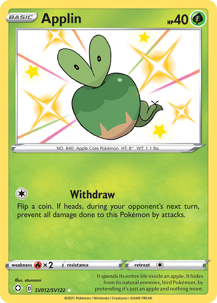 Pokemon | Applin (SV012/SV122) [Sword & Shield: Shining Fates] | The Nerd Merchant