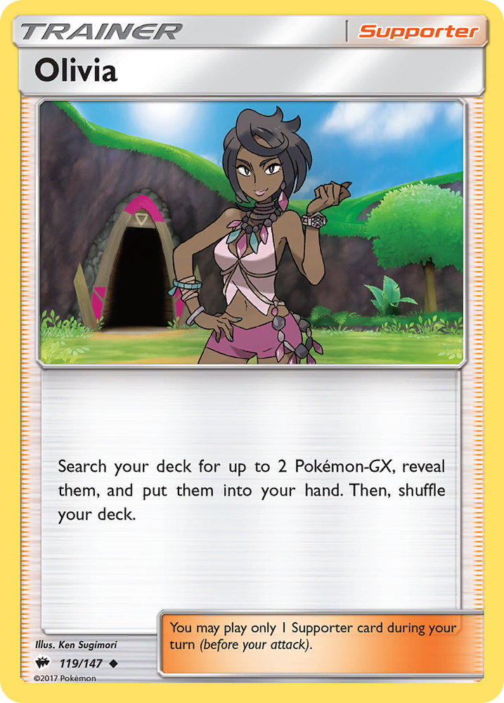 Pokemon | Olivia (119/147) [Sun & Moon: Burning Shadows] | The Nerd Merchant