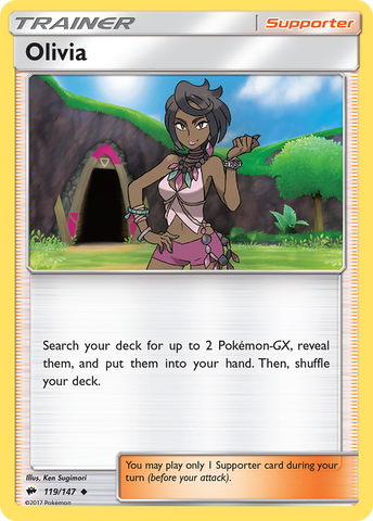 Pokemon | Olivia (119/147) [Sun & Moon: Burning Shadows] | The Nerd Merchant
