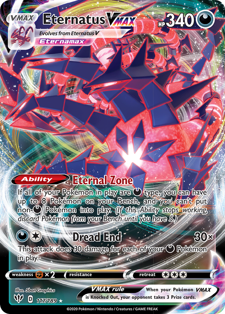 Pokemon | Eternatus VMAX (117/189) [Sword & Shield: Darkness Ablaze] | The Nerd Merchant
