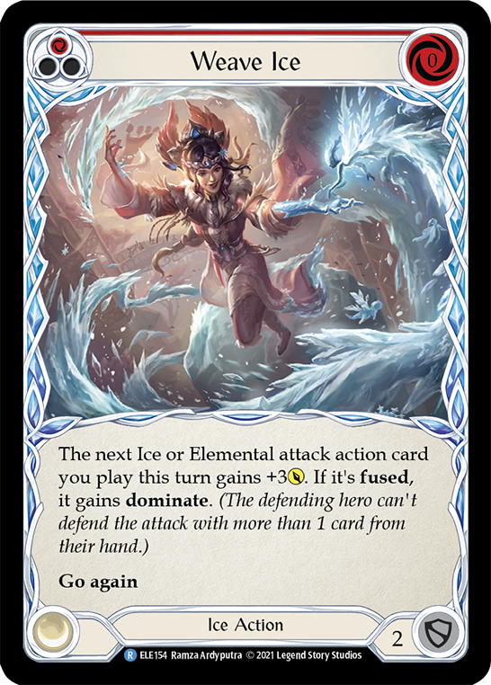 Flesh and Blood TCG | Weave Ice (Red) [ELE154] (Tales of Aria)  1st Edition Rainbow Foil | The Nerd Merchant