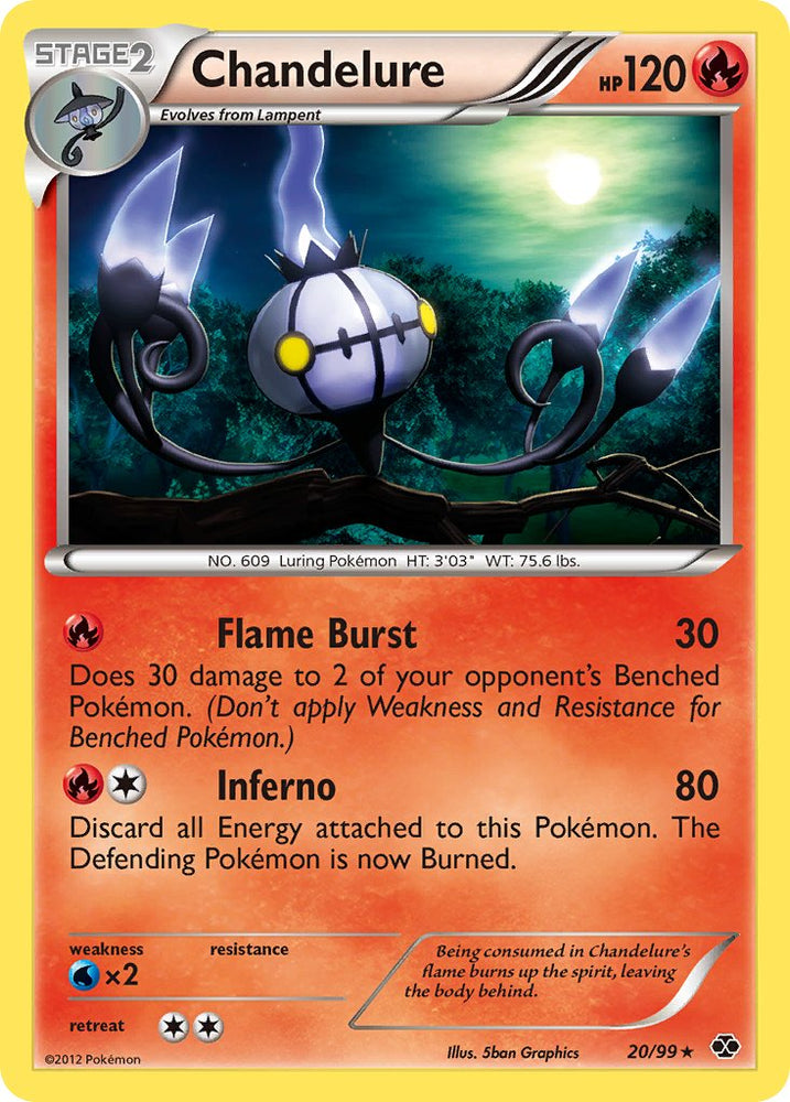 Pokemon | Chandelure (20/99) (Theme Deck Exclusive) [Black & White: Next Destinies] | The Nerd Merchant