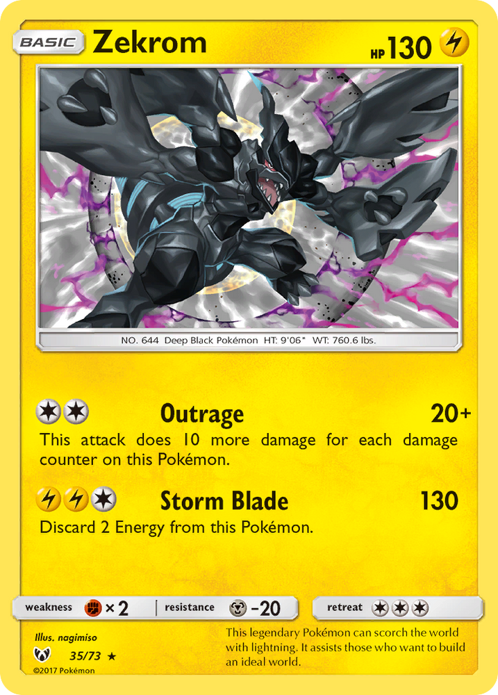 Pokemon | Zekrom (35/73) [Sun & Moon: Shining Legends] | The Nerd Merchant