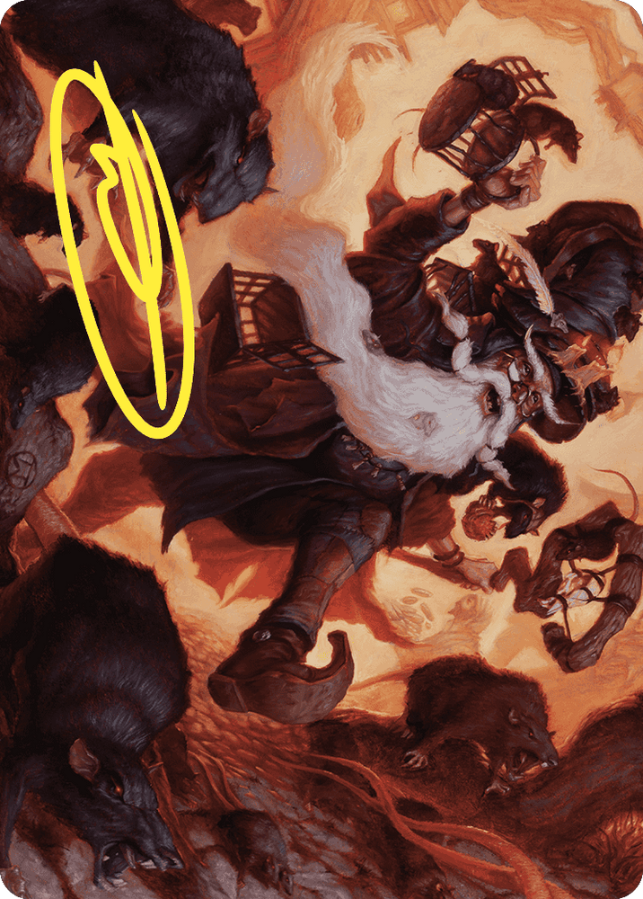 Magic | Tattered Ratter Art Card (Gold-Stamped Signature) [Wilds of Eldraine Art Series] | The Nerd Merchant