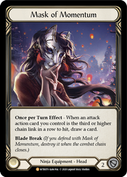 Flesh and Blood TCG | Mask of Momentum [U-WTR079] (Welcome to Rathe Unlimited)  Unlimited Rainbow Foil | The Nerd Merchant