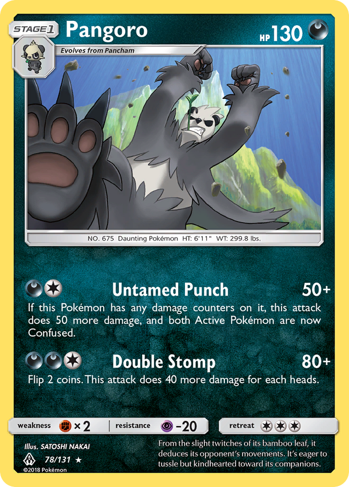 Pokemon | Pangoro (78/131) [Sun & Moon: Forbidden Light] | The Nerd Merchant