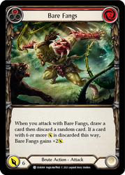 Flesh and Blood TCG | Bare Fangs (Red) [EVR008] (Everfest)  1st Edition Rainbow Foil | The Nerd Merchant