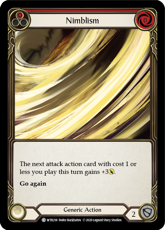 Flesh and Blood TCG | Nimblism (Red) [U-WTR218] (Welcome to Rathe Unlimited)  Unlimited Rainbow Foil | The Nerd Merchant