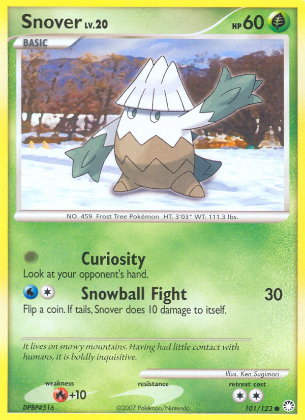 Pokemon | Snover (101/123) [Diamond & Pearl: Mysterious Treasures] | The Nerd Merchant