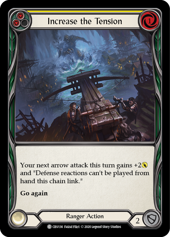 Flesh and Blood TCG | Increase the Tension (Yellow) [CRU136] (Crucible of War)  1st Edition Rainbow Foil | The Nerd Merchant