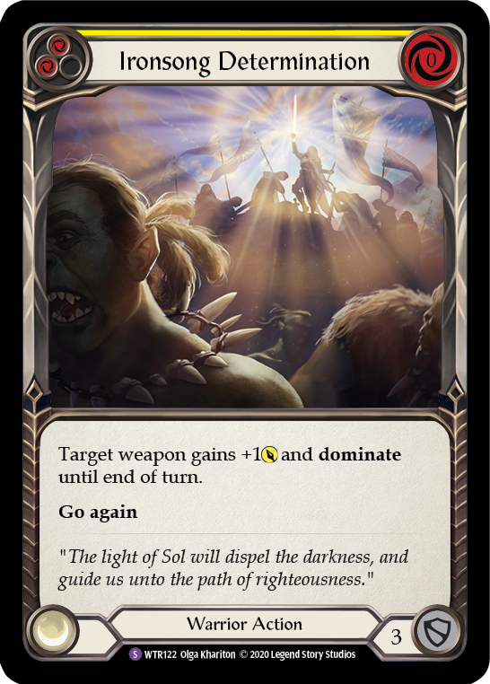 Flesh and Blood TCG | Ironsong Determination [U-WTR122] (Welcome to Rathe Unlimited)  Unlimited Normal | The Nerd Merchant