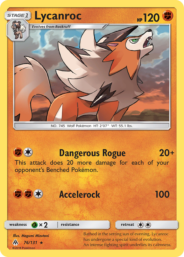 Pokemon | Lycanroc (76/131) [Sun & Moon: Forbidden Light] | The Nerd Merchant